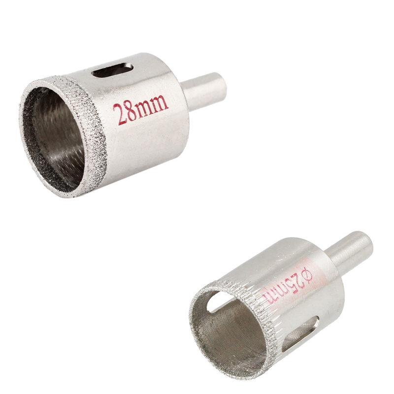2 Pcs Hole Saw :1 Pcs 28Mm Tile Glass 