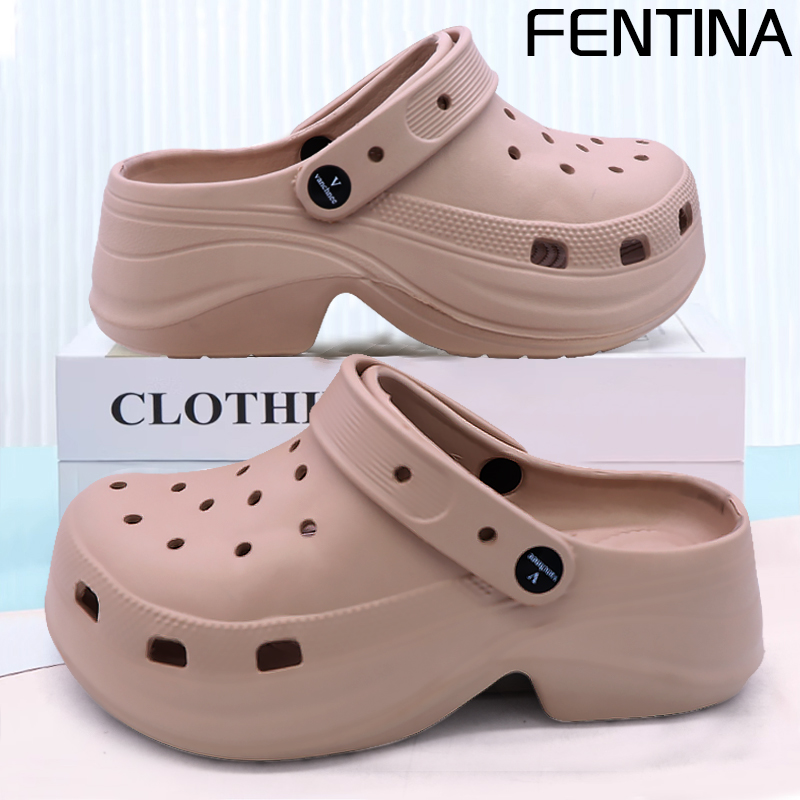 FENTINA Sandal Kodok Wanita Kekinian Dewasa Sandal Fuji Sandal Baim Wedges sandal Jelly Anti-selip Harga  23,900 rupiah*Gratis Ongkir