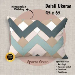 Sarung Bantal Resleting Ukuran Besar 45 X 65 Cm Motif Terbaru