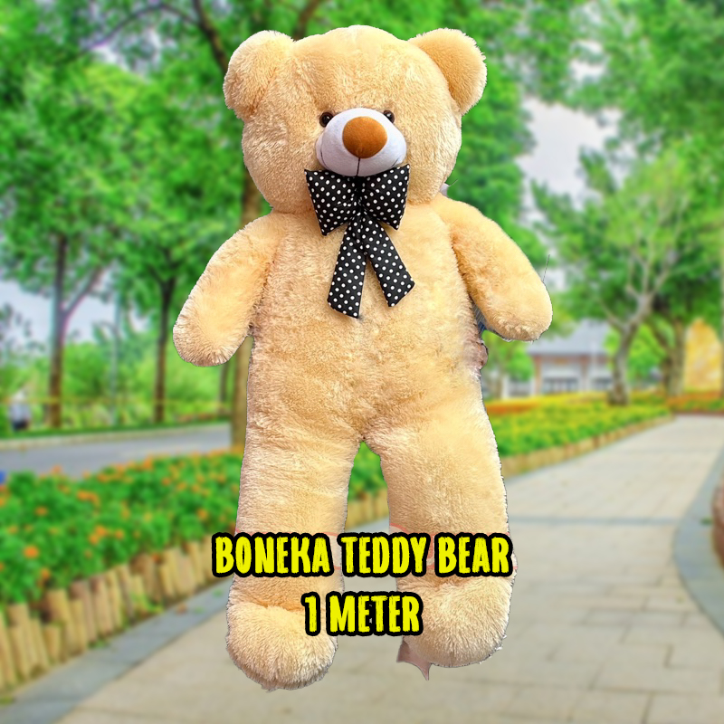 Bear Doll / Giant Teddy Bear with Large Ribbon 1 Meter