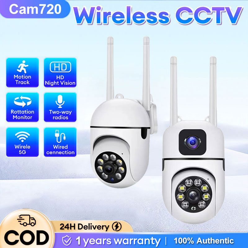 Cctv Cam720 Dual Lens 8Mp Wireless Wifi Two-Way Audio Outdoor Waterproof Camera Night Vision Harga  96,782 rupiah*Gratis Ongkir