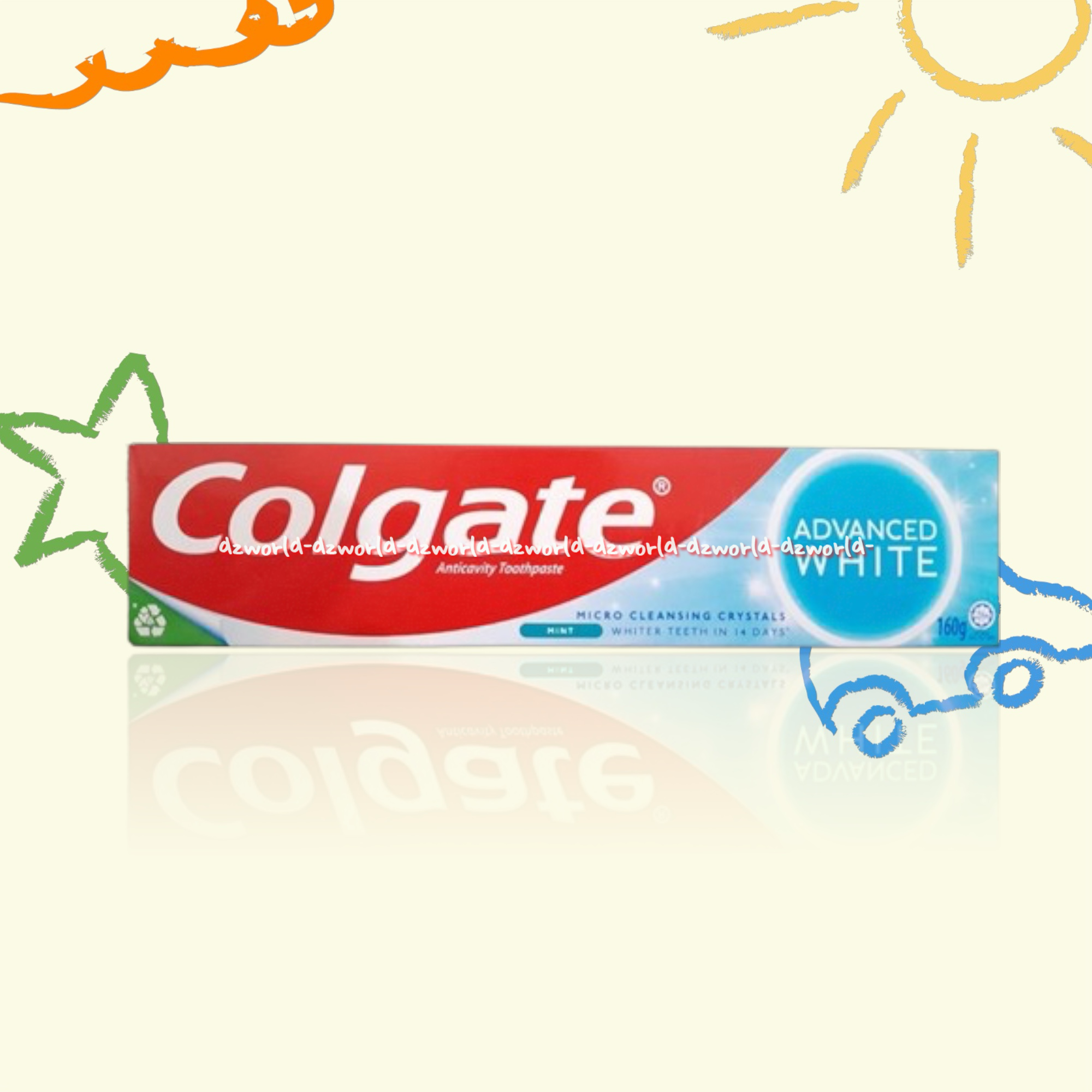 Colgate 160gr Micro Cleansing Crystals Advanced White Pasta Gigi Odol Colgat Membersihkan Bagian Yang Celah Gigi Kolkage Toothpaste Memutihkan Gigi 14hari