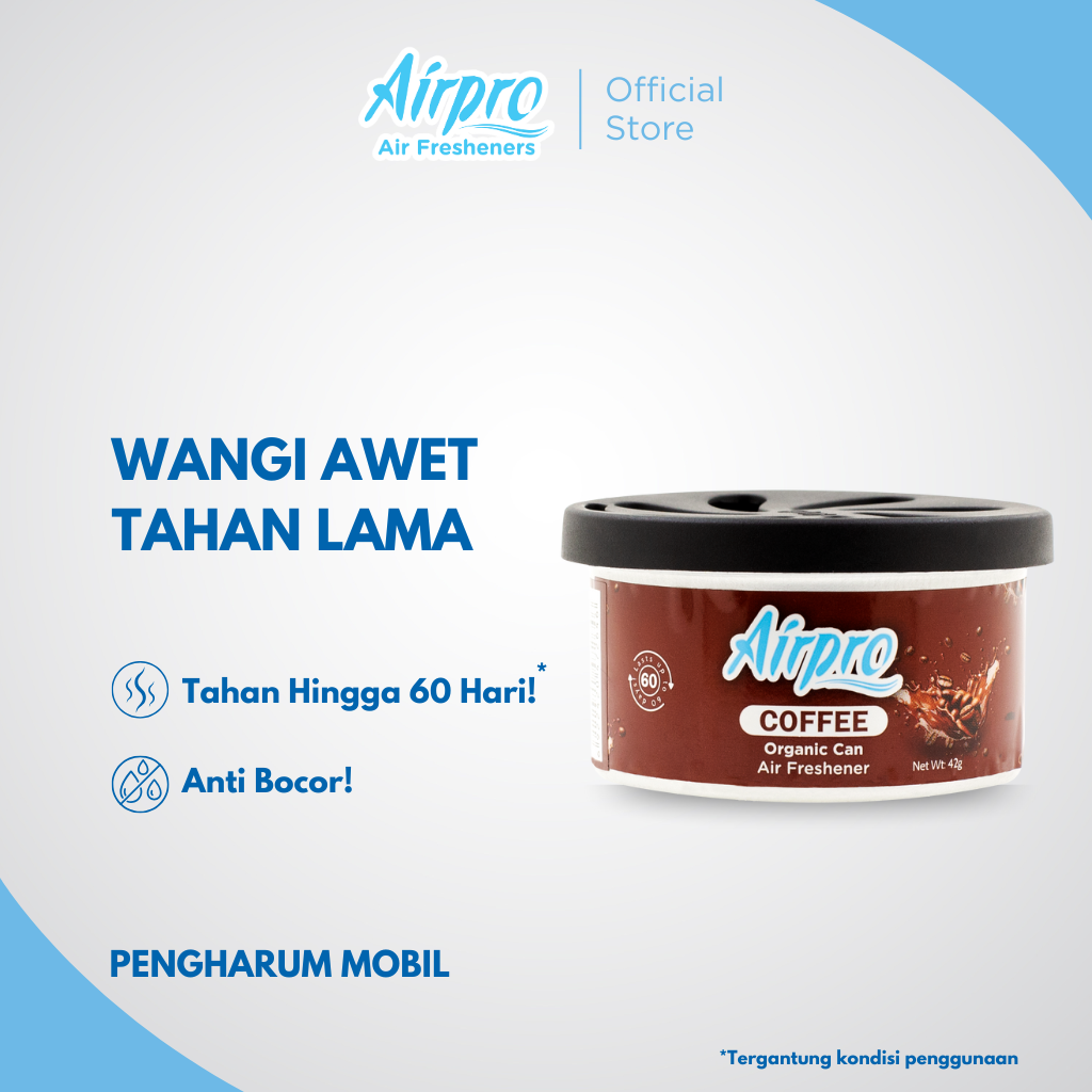 Airpro Organic Can Coffee - Parfum Mobil Ruangan Harga 44,400 rupiah*Gratis Ongkir