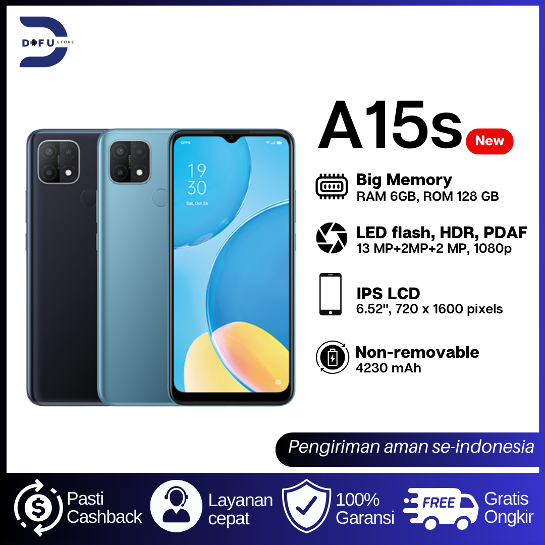 [PROMO] HP A15S RAM 6/128 FREE GARANSI 1 TAHUN Harga 708,000 rupiah*Gratis Ongkir