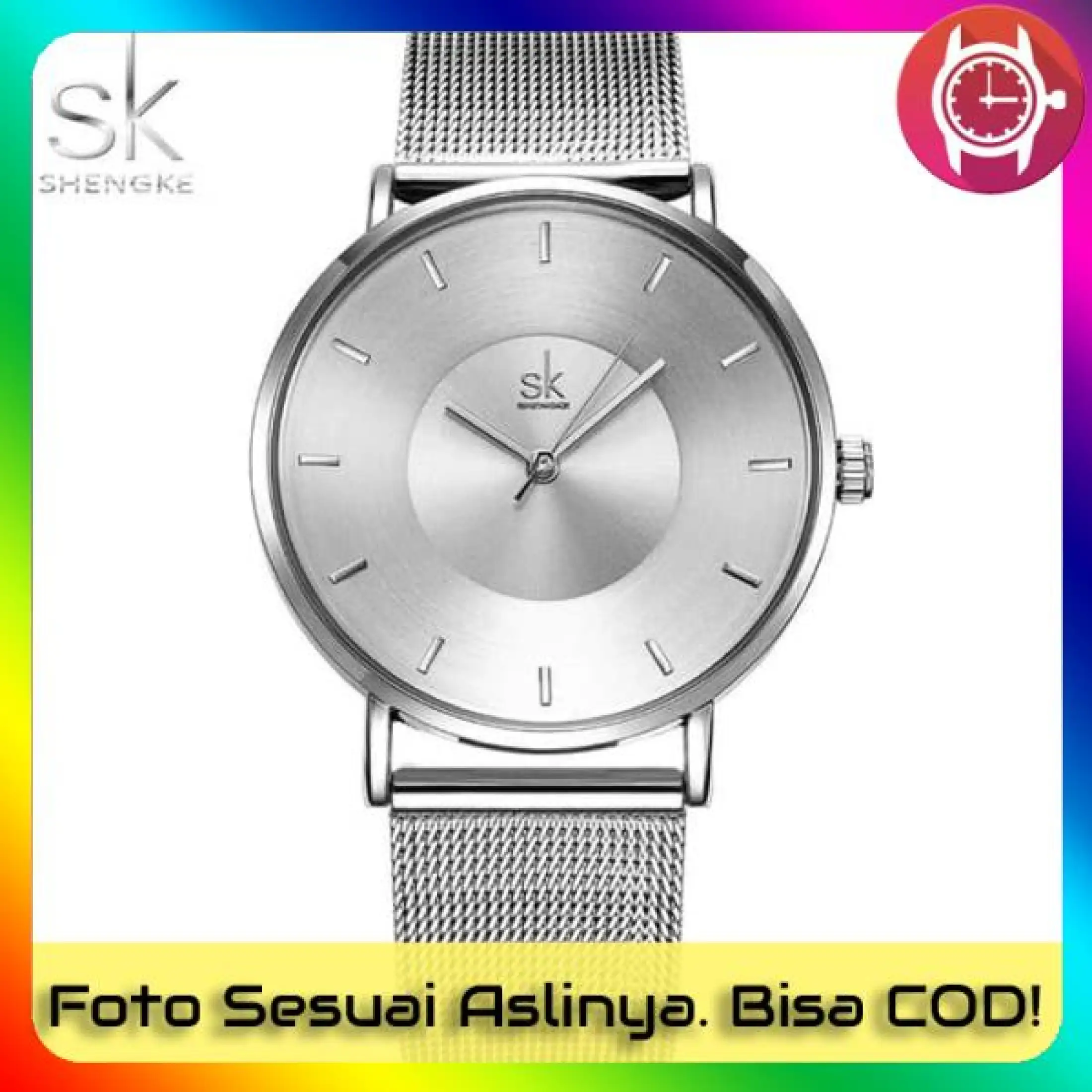 Jam Tangan Analog Wanita Fashion Original Kecil Keren Terbaru Digital Analog Harga Murah Bisa Cod Import Shengke Tali Pasir Silver Polos Promo Diskon Harga Murah Cocok Untuk Dipakai Formal Kerja Warna K0059