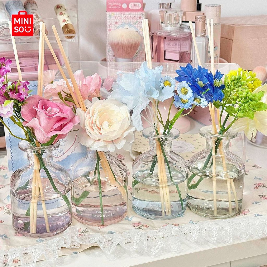 Miniso Penyebar Buluh Floral Series Reed Diffuser Dekorasi Bunga Berkah Dekorasi Rumah Wanginya Segar…