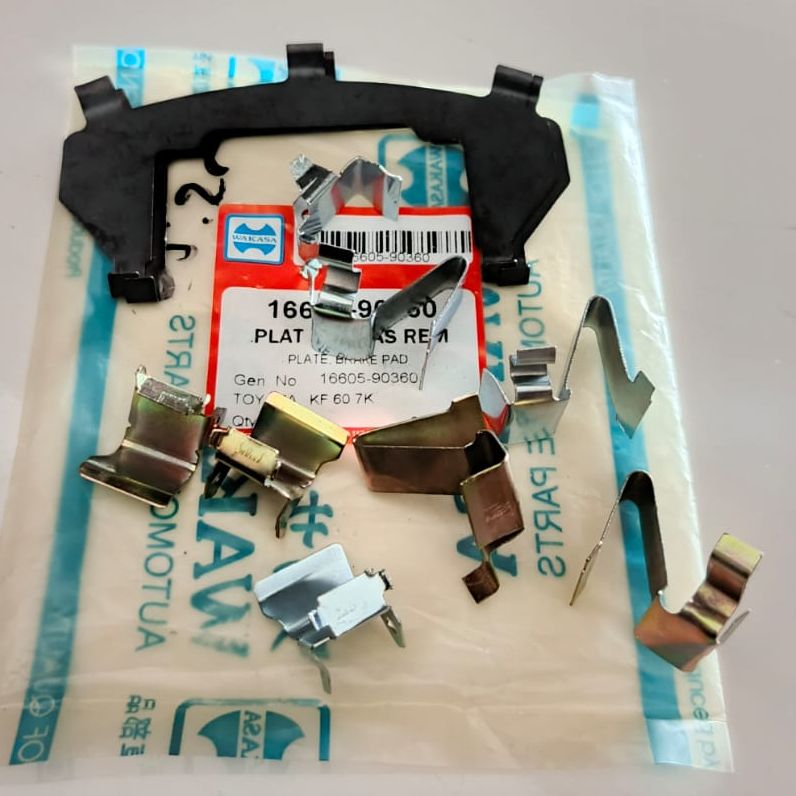 PLAT KAMPAS REM / PLATE BREAKE PAD TOYOTA KIJANG KF60/7K 1 SET Harga 66,000 rupiah*Gratis Ongkir