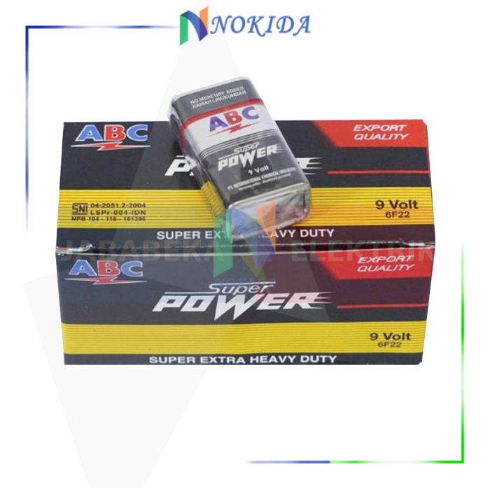 Jual Nokida Baterai ABC Kotak Super Power 9 Volt [1 Pcs] / Batu Batere ...