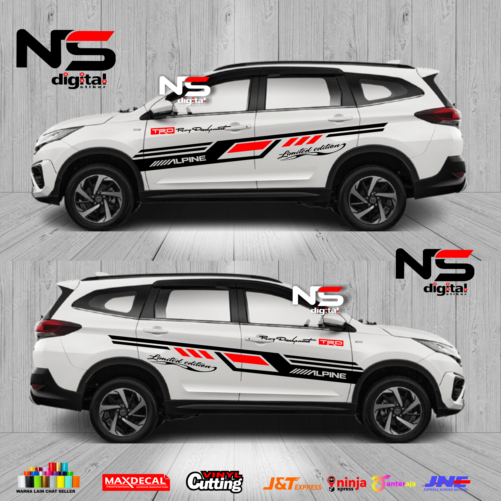 Sticker All New Terios All New Rush 2018-2025 Latest Cutting Sticker Rush Terios Harga 180,000 rupiah*Gratis Ongkir