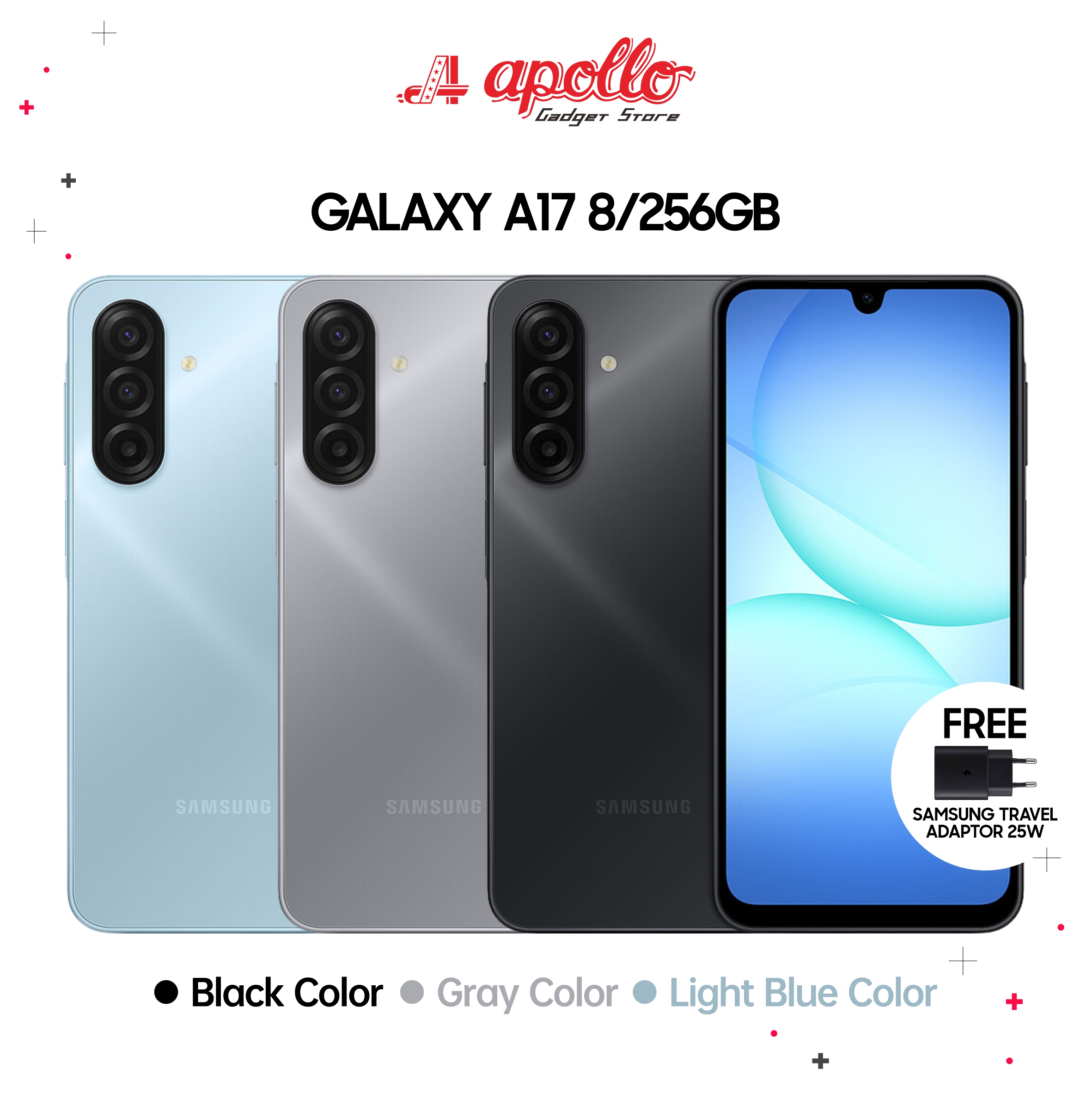 Samsung Galaxy A17 8/256GB official warranty Indonesia Harga  3,399,000 Ringgit*Penghantaran Percuma