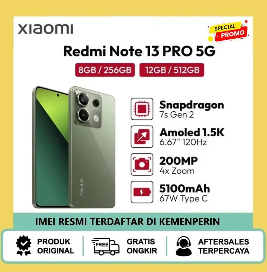 Redmi Note 13 Pro 5G (8GB/256GB) | (12GB/512GB) | Snapdragon 7s Gen 2 - 200 MP OIS - 120 Hz Giá 3,475,000 Đồng*Miễn phí vận chuyển