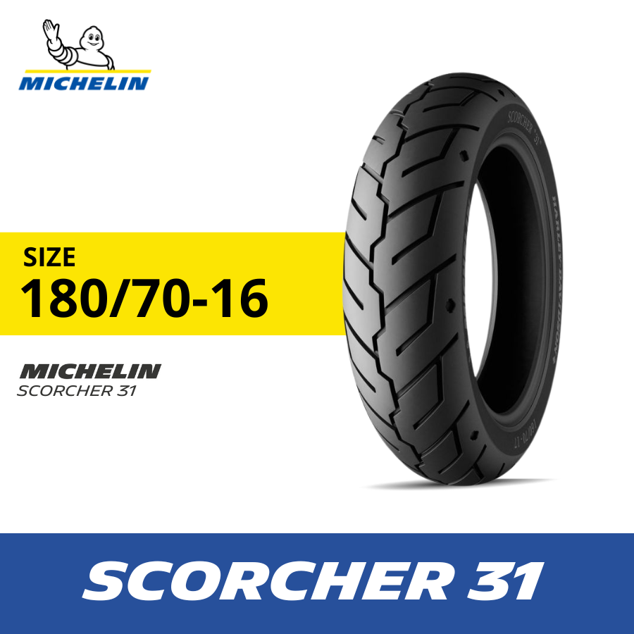 Michelin Ban Motor For HARLEY-DAVIDSON 77H Scorcher 31 - 180/70 B 16 Harga 5,614,400 rupiah*Gratis Ongkir