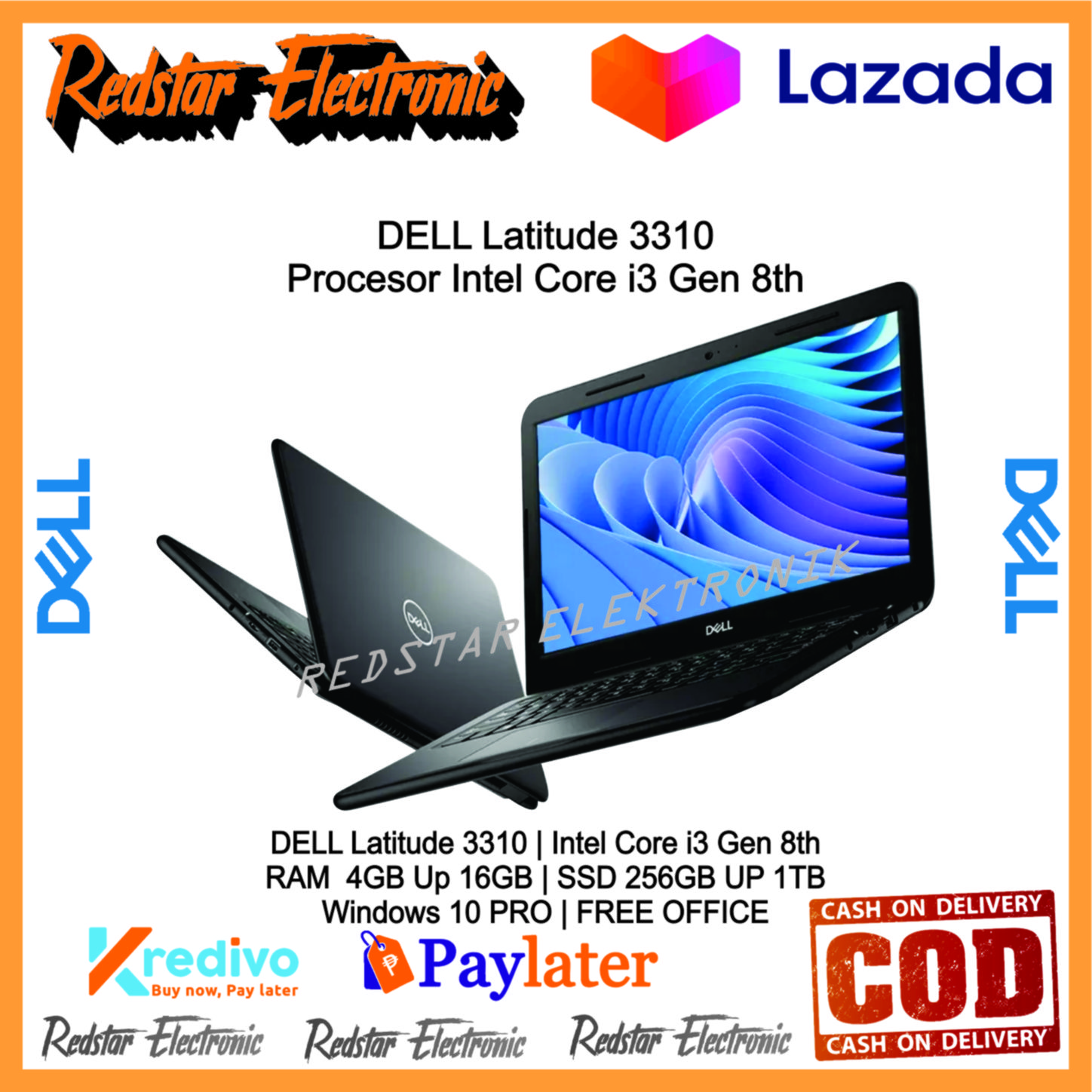 Promo Laptop Murah! Dell Latitude 3310 Procesor Intel Core i3 Gen