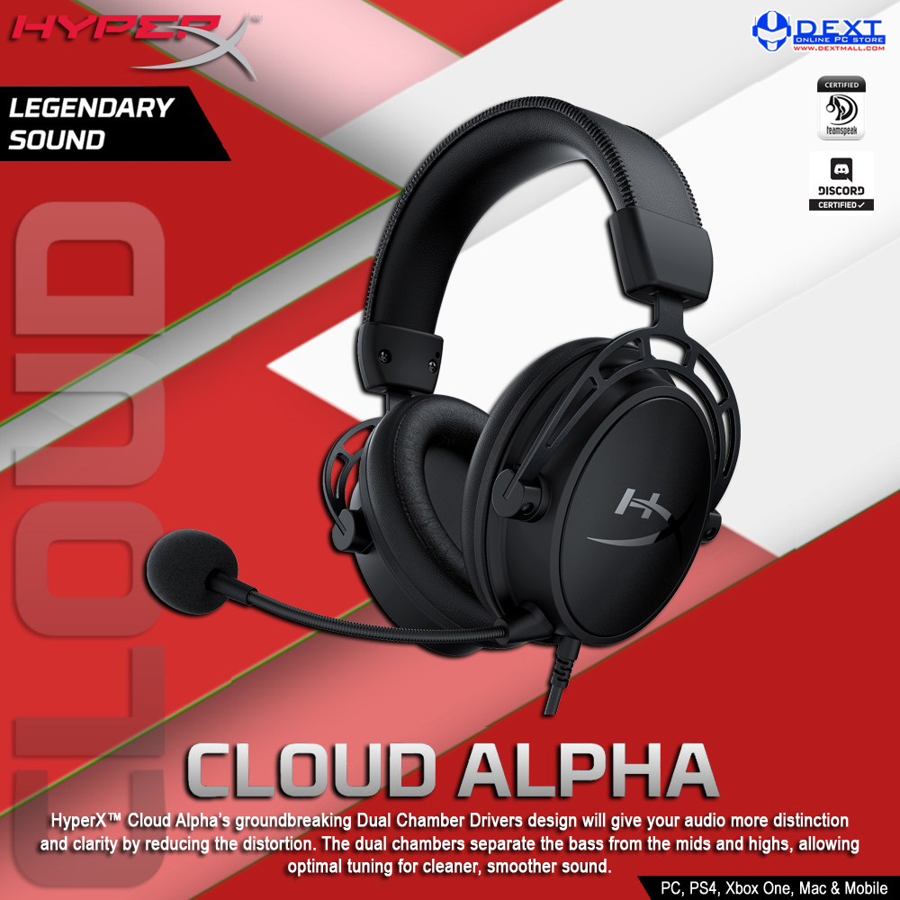 HyperX Cloud Alpha Black Gaming Headset Lazada Indonesia