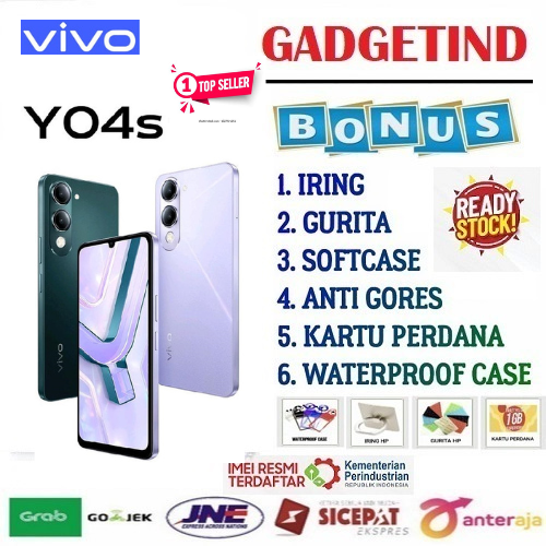Sale Vivo Y04S 4/128Gb | 4/64Gb - Premium Design, 6000Mah Long Lasting, Extreme Ruggedness, Ip64 Rainproof, Ai Erase Harga  1,190,400 Ringgit*Penghantaran Percuma