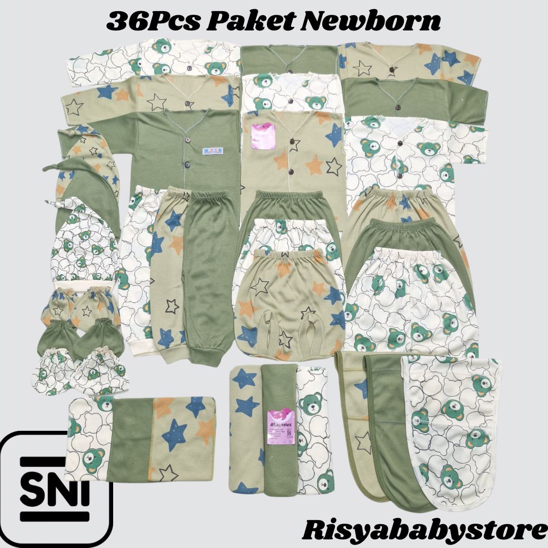36pcs Baju bayi baru lahir SNI lengkap dan komplit Setelan baju bayi baju bayi baru lahir 0 6 bulan BAβ¦