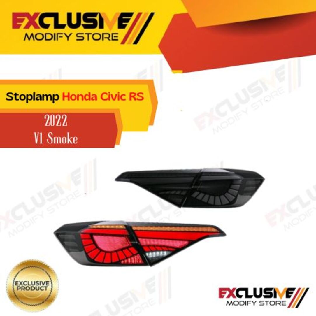 Stoplamp Honda Civic RS 2022 Nova style Version 1 smoke Harga 4,450,000 rupiah*Gratis Ongkir