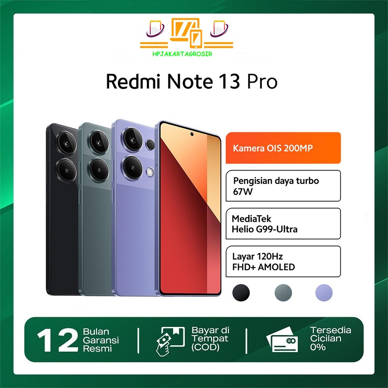 Xiaomi Redmi Note 13 Pro 8/256Gb | Ultra-Clear 200 Mp Amoled Camera Harga  2,711,830 Ringgit*Penghantaran Percuma