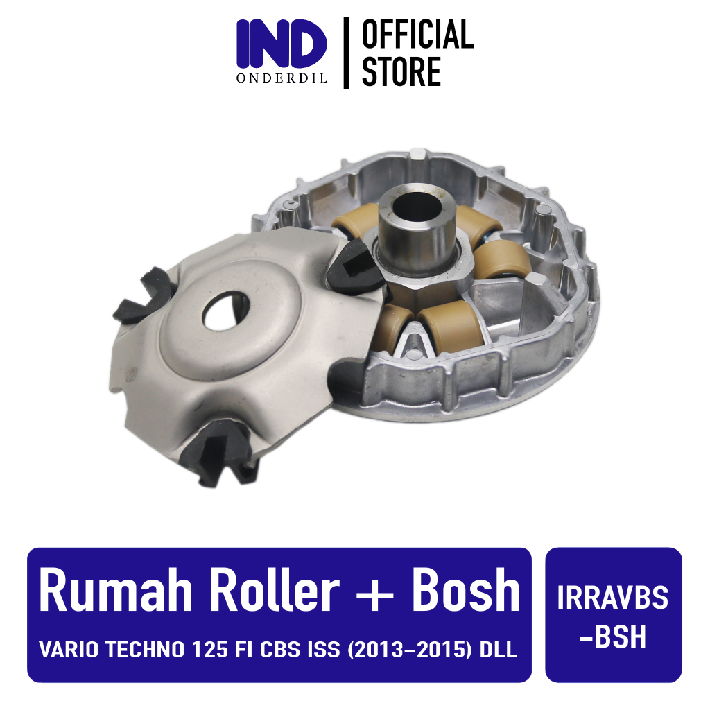Rumah Roller-Roler Assy-Penutup-Tutup-Slider-Set-Lengkap-Komplit Dengan Bosh Vario Techno-Helm In 125 FI CBS ISS-STD Harga 92,230 rupiah*Gratis Ongkir