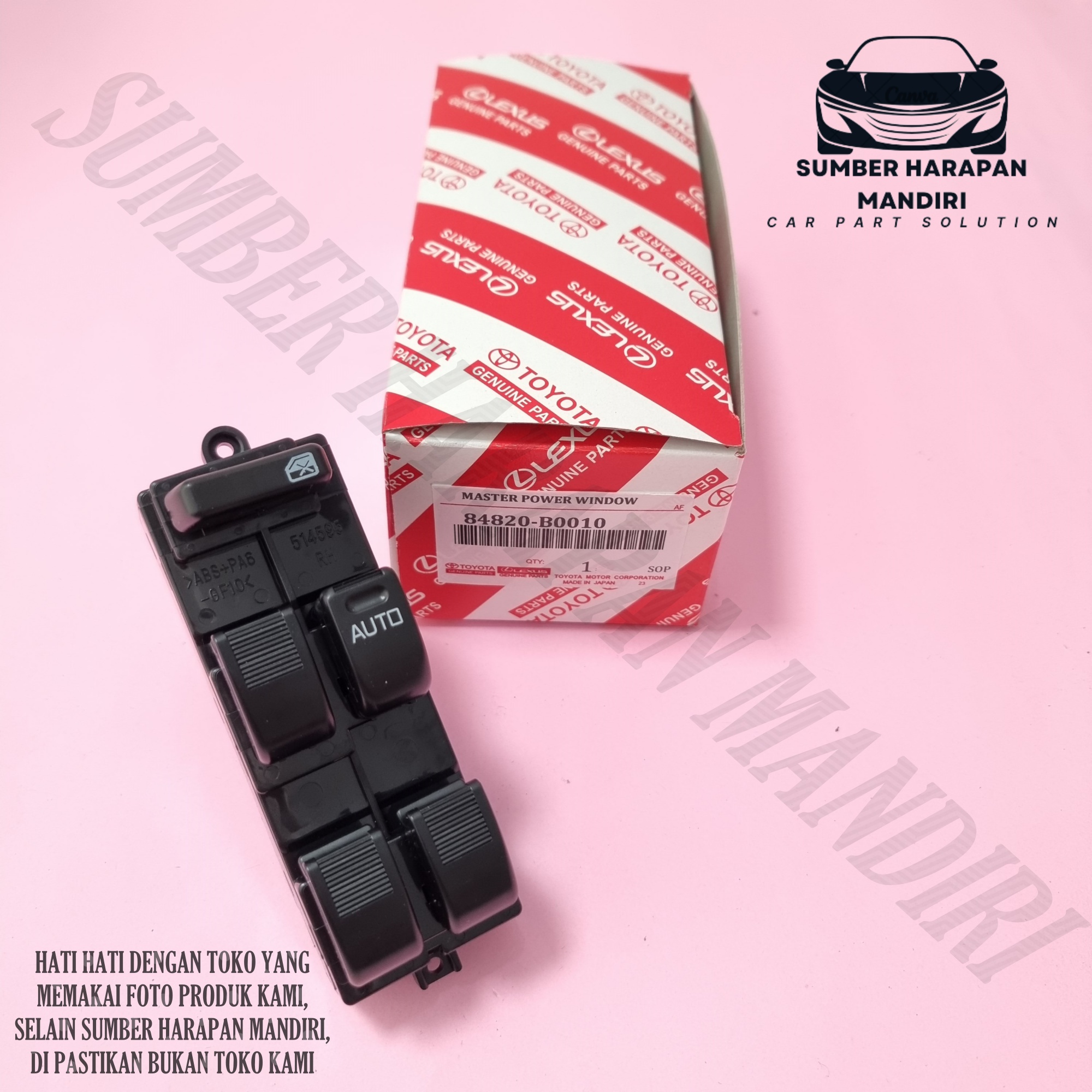 Saklar Master Power Window Luxio Original Harga 125,000 rupiah*Gratis Ongkir