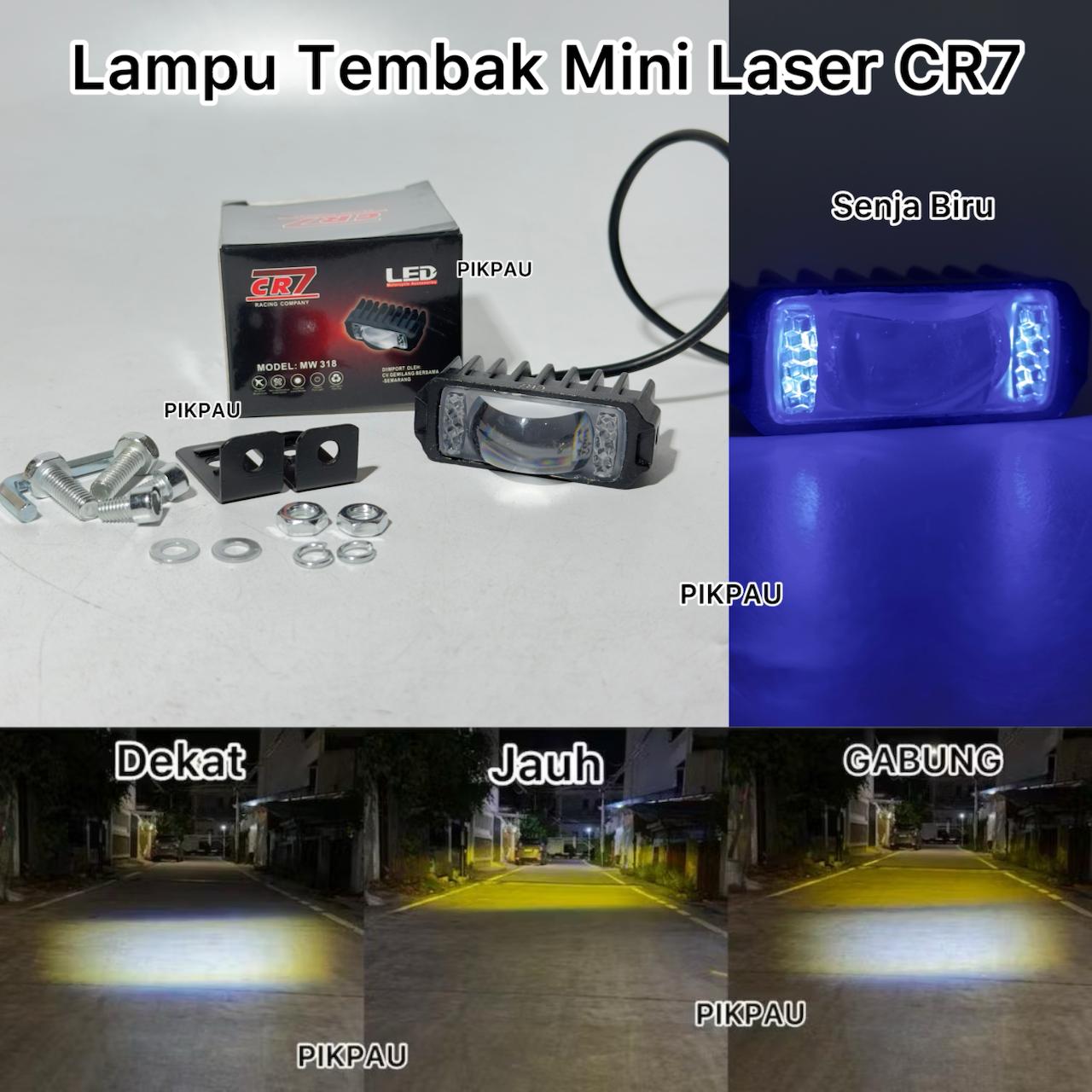 MKL CR7 mw318 mini laser torch light with full aluminum waterproof blue twilight Harga 46,645 rupiah*Gratis Ongkir
