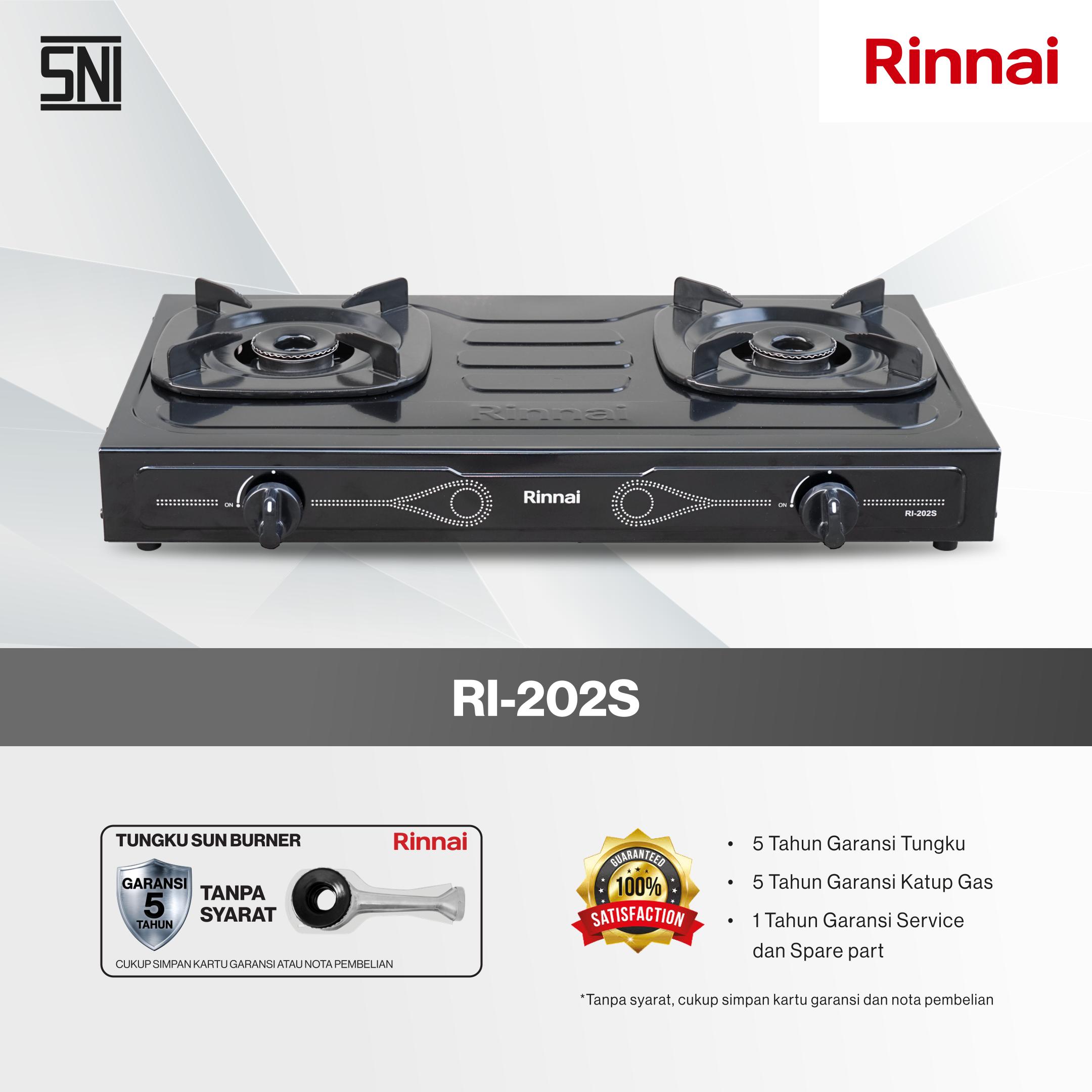 	 Rinnai RI-202S - Kompor Gas 2 Tungku	