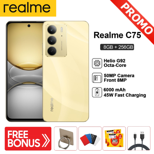 Realme C75 8Gb+16Gb* | 256Gb - Water & Dust Resistant: Ip66/68/69 + Military Grade Shock Resistance Giá 1,689,000 Đồng*Miễn phí vận chuyển