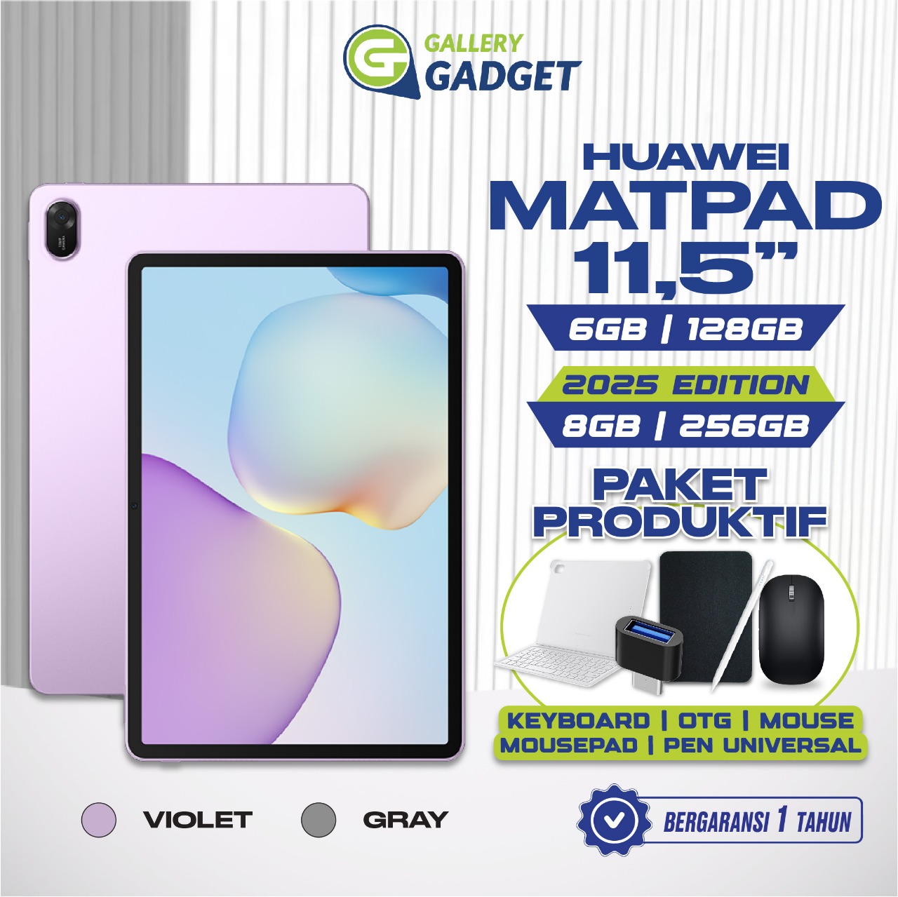 Huawei Matepad 11.5 2025 Papermatte Edition 6/128 8/256 Gb Tablet Official Warranty Harga 4,384,000 rupiah*Gratis Ongkir