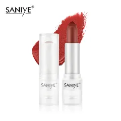 SANIYE【BPOM】Matte Tahan Lama anti air 24 jam Lipstik 9 Warna Velvet Es Batu Transparan Lipstik Bibir  K2000