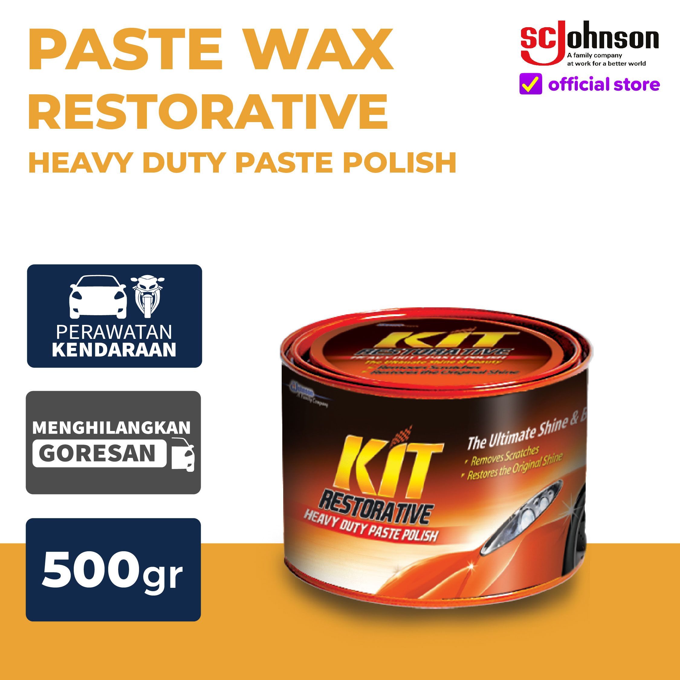 KIT Restorative Heavy Duty Paste Polish 500gr Harga 84,270 rupiah*Gratis Ongkir