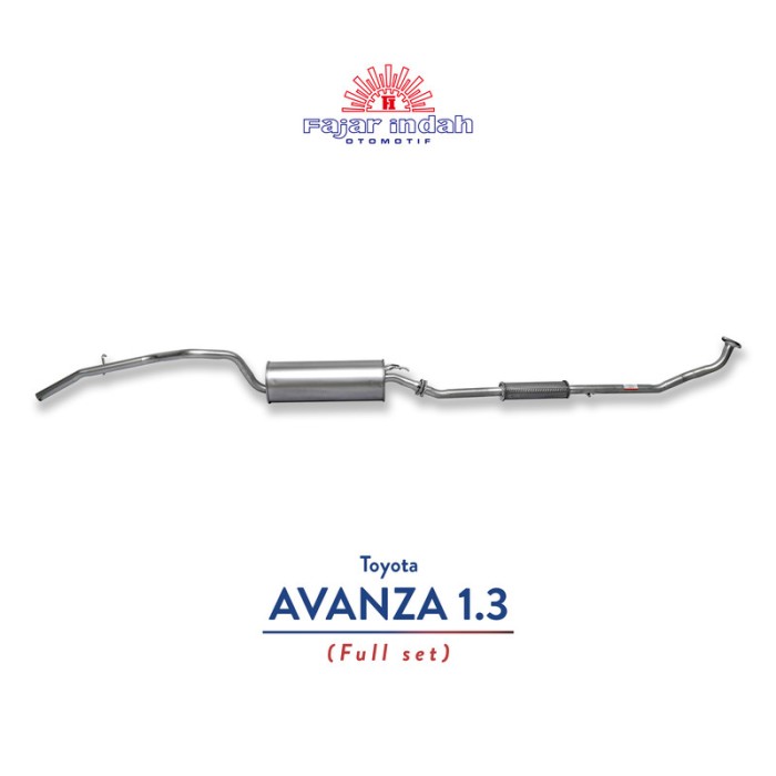 Knalpot Mobil Toyota AVANZA 1.3 Full Set (l Pipe + Muffler + Exhaust Pipe) Harga 1,588,196 rupiah*Gratis Ongkir
