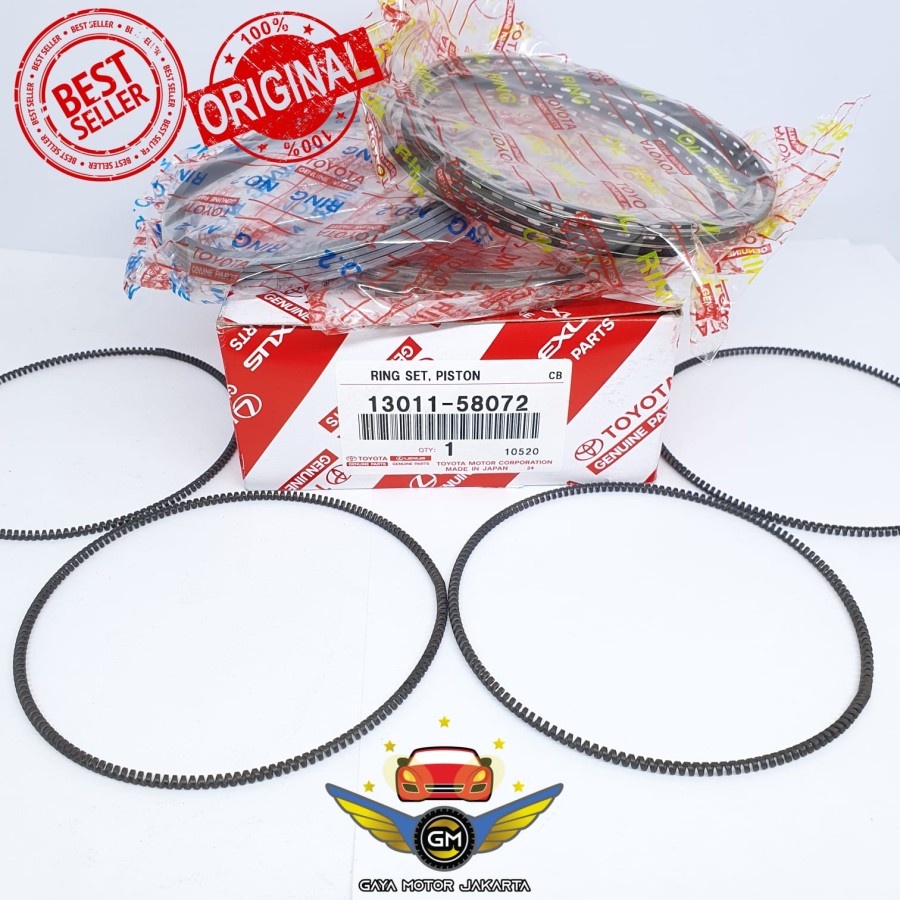 Ring Set Piston Standar Dyna Engkel-Dyna 115ET-14b 13011-58072 ASLI Harga 2,150,000 rupiah*Gratis Ongkir
