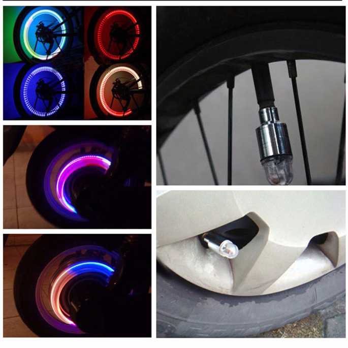 Lampu Lighting Roda Pentil Ban LED Mobil dan Motor 2 PCS Harga 23,600 rupiah*Gratis Ongkir