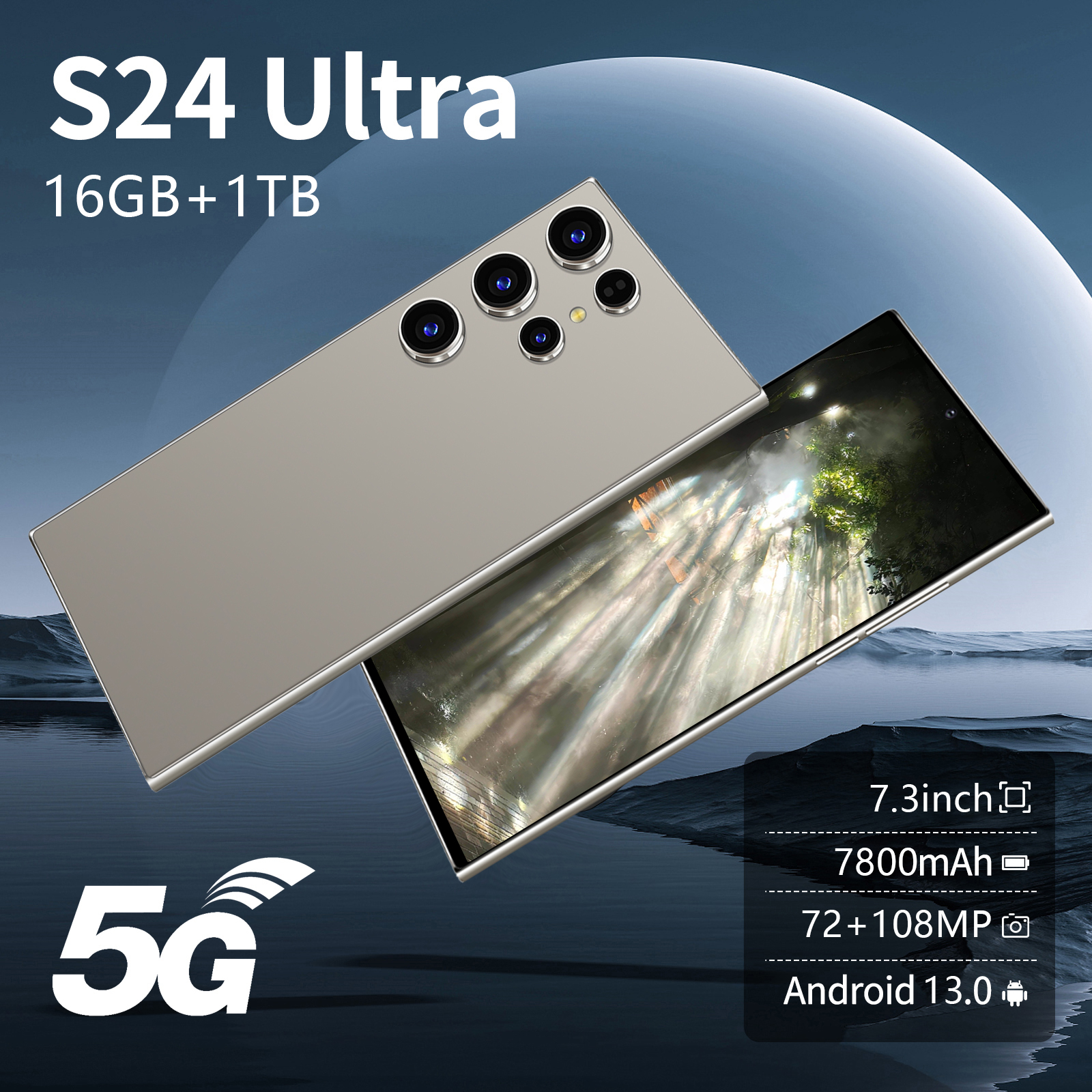 [2025 Cheapest] 100% Brand New Galaxy S24 Ultra 7.3 Inch Hd New Screen 16Gb Ram+1024Gb Rom 72+108Mp 7800Mah Gaming Phone Giá 1,228,000 Đồng*Miễn phí vận chuyển