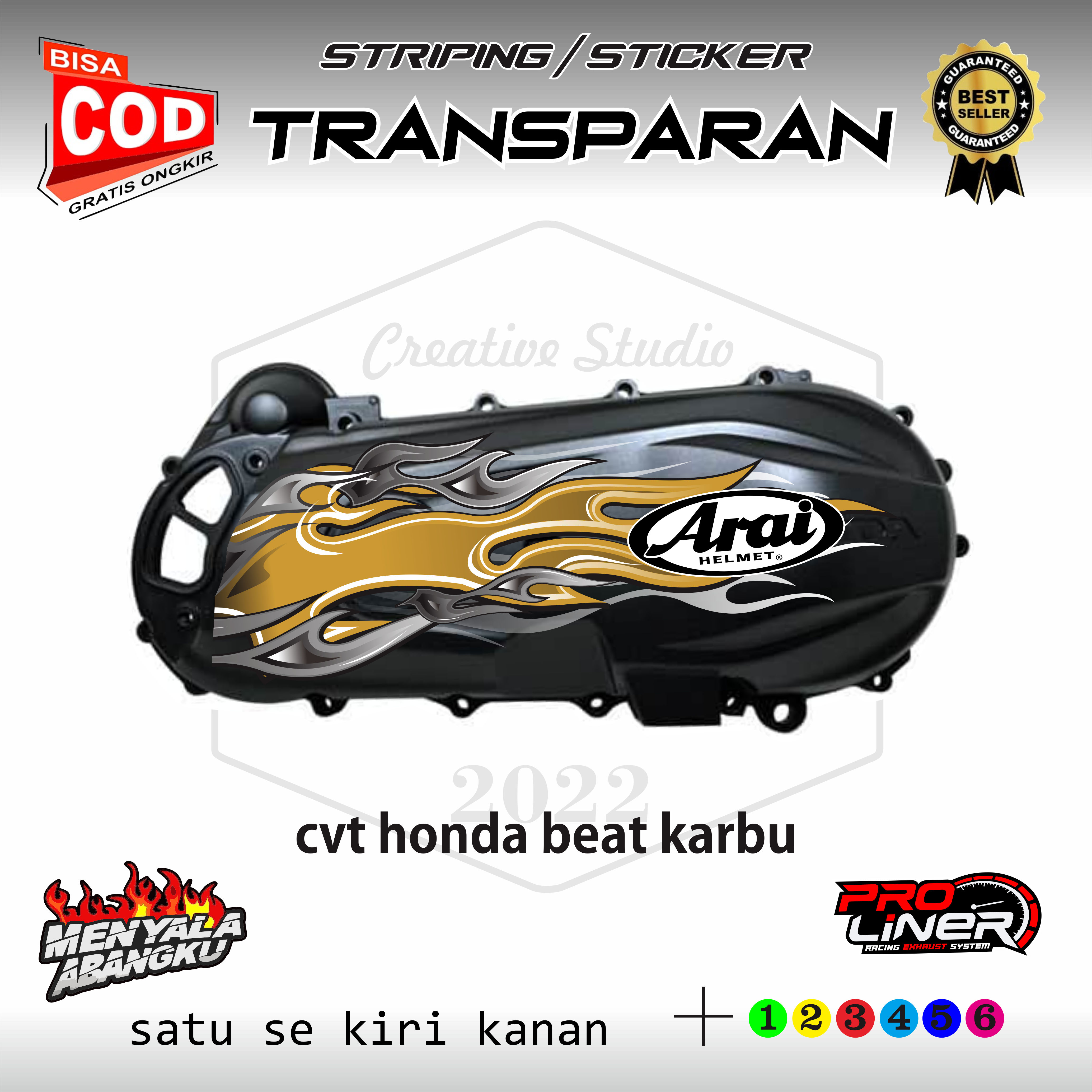 Sticker Bak CVT all scopy Dan all beat all Vario Bisa Lis simple api3 Harga 16,200 rupiah*Gratis Ongkir