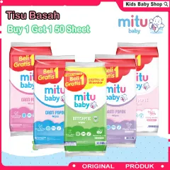 COD Mitu Baby Wipes Buy 1 Get 1 - Tisu Basah Mitu 50 Sheet - Tisu Basah Ganti Popok / MITU Baby Tisue Basah Beli 1 Gratis 1 50s + 50s - Kids Baby Shop