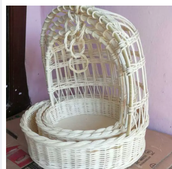 souvenir parcel keranjang rotan murah model sangkar (isi 3) keranjang parcel hantaran seserahan hampers