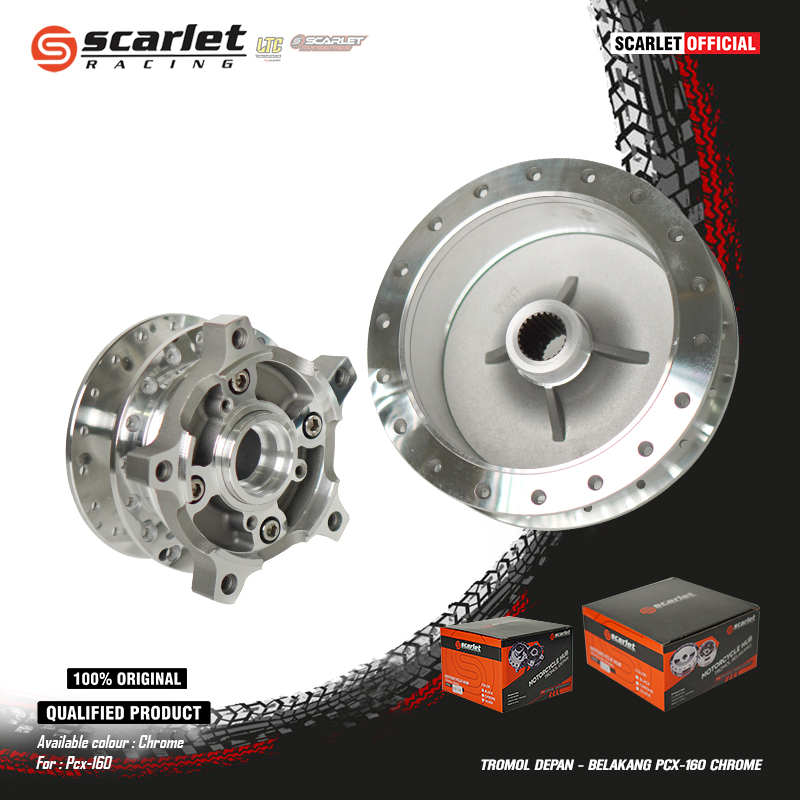 Scarlet Racing - Front and Rear Hub Drum Set Pcx 160 Harga 572,000 rupiah*Gratis Ongkir