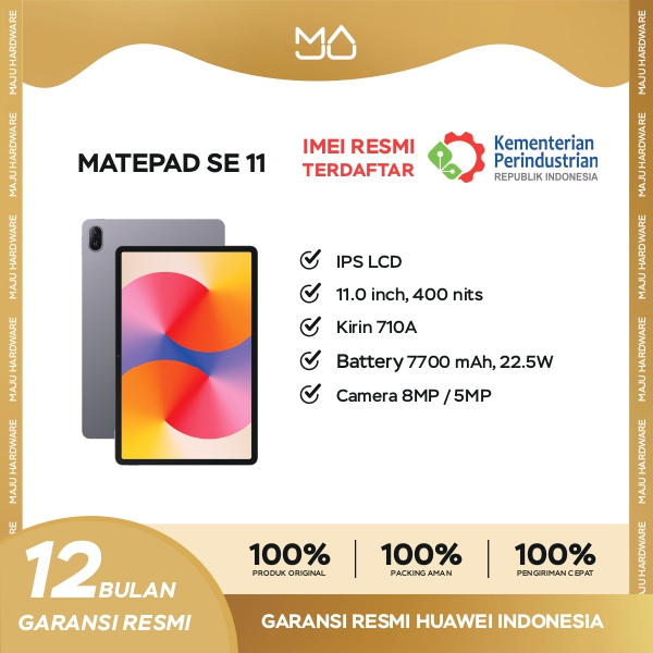 HUAWEI MatePad SE 11" Tablet [6+128GB] Garansi Resmi Harga 2,599,000 rupiah*Gratis Ongkir