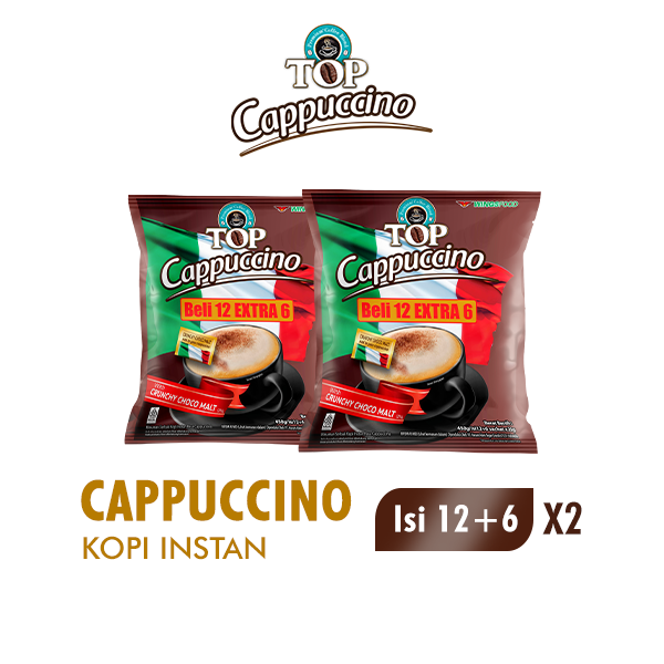 [Paket isi 2] TOP Coffee Kopi Cappucino Bag (12+6)x22gr Harga 60,700 rupiah*Gratis Ongkir