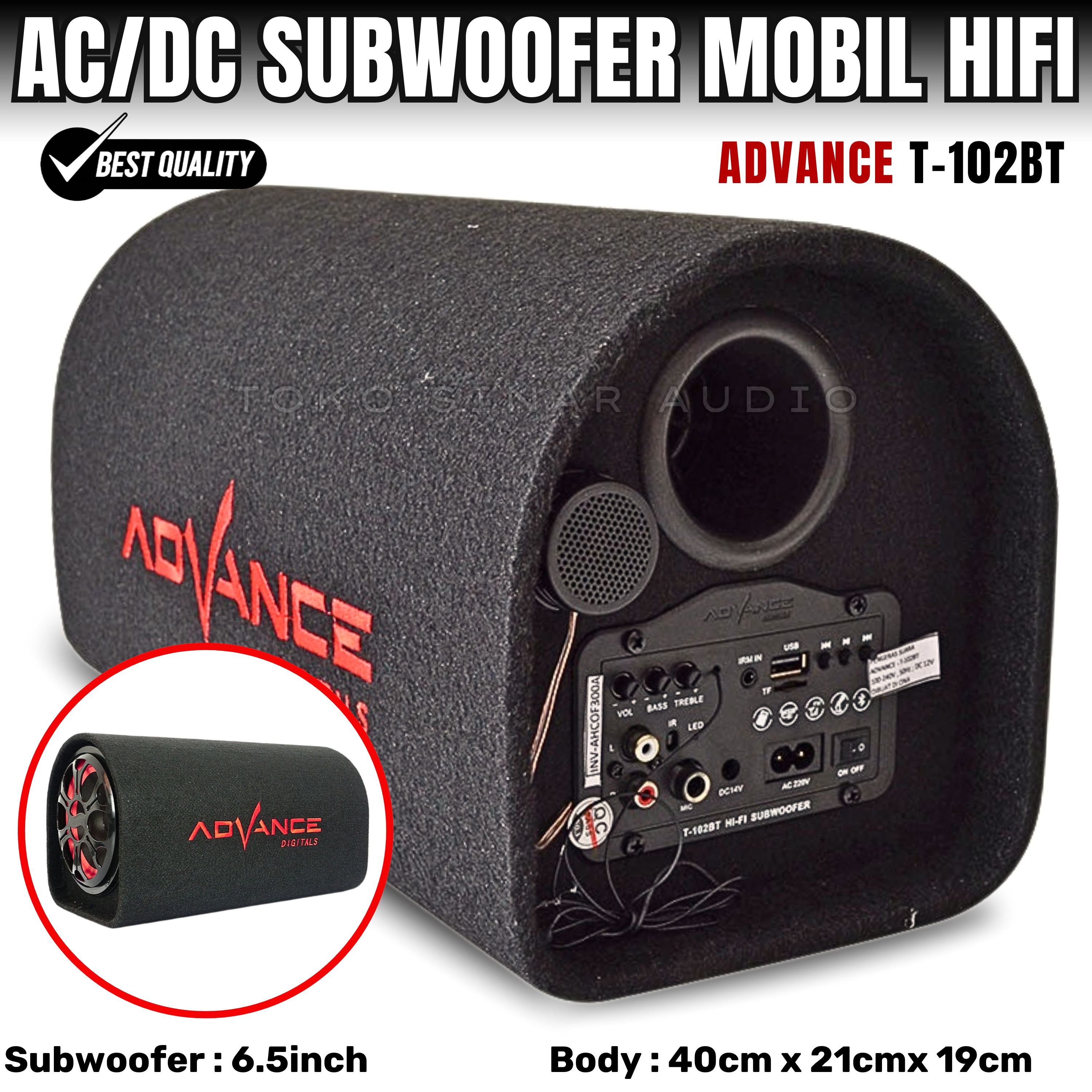 SPEAKER WIRELESS SUBWOOFER AUDIO MOBIL MURAH AC/DC HIFI BASS POWER