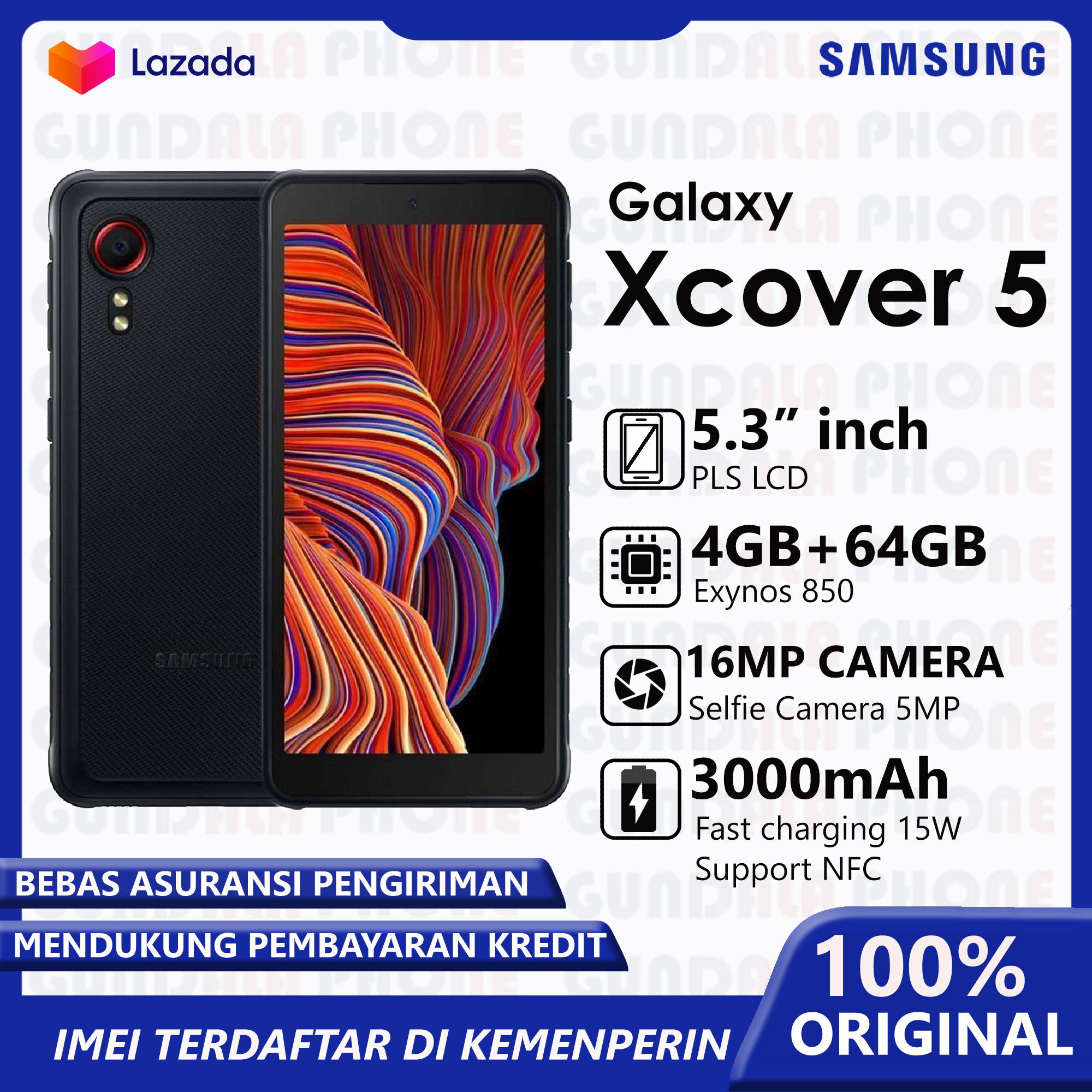 Samsung Galaxy XCover 5 4/64GB NFC - Garansi resmi Harga  3,015,000 Ringgit*Penghantaran Percuma