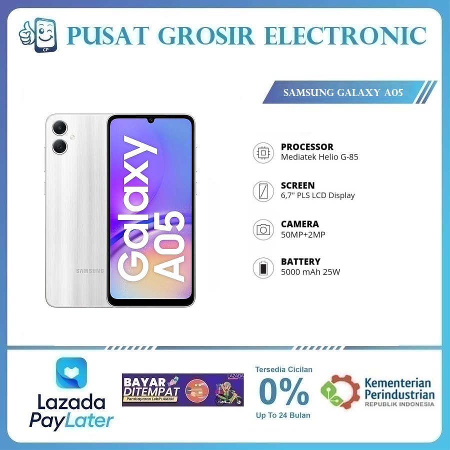 SAMSUNG Galaxy A05 4/64GB 4/126GB 6/128GB MediaTek Helio G85 Harga 1,050,000 rupiah*Gratis Ongkir