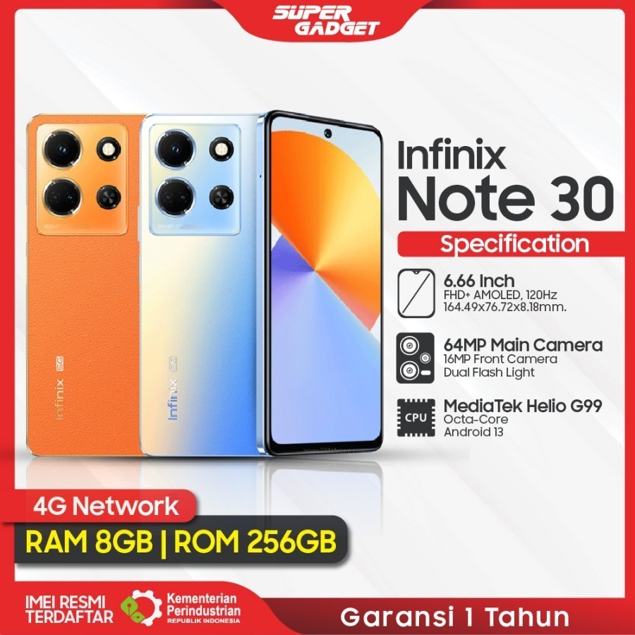 NEW PROMO...( INFINIX NOTE 30 8/256gb FULLSET ) Harga  1,844,000 Ringgit*Penghantaran Percuma