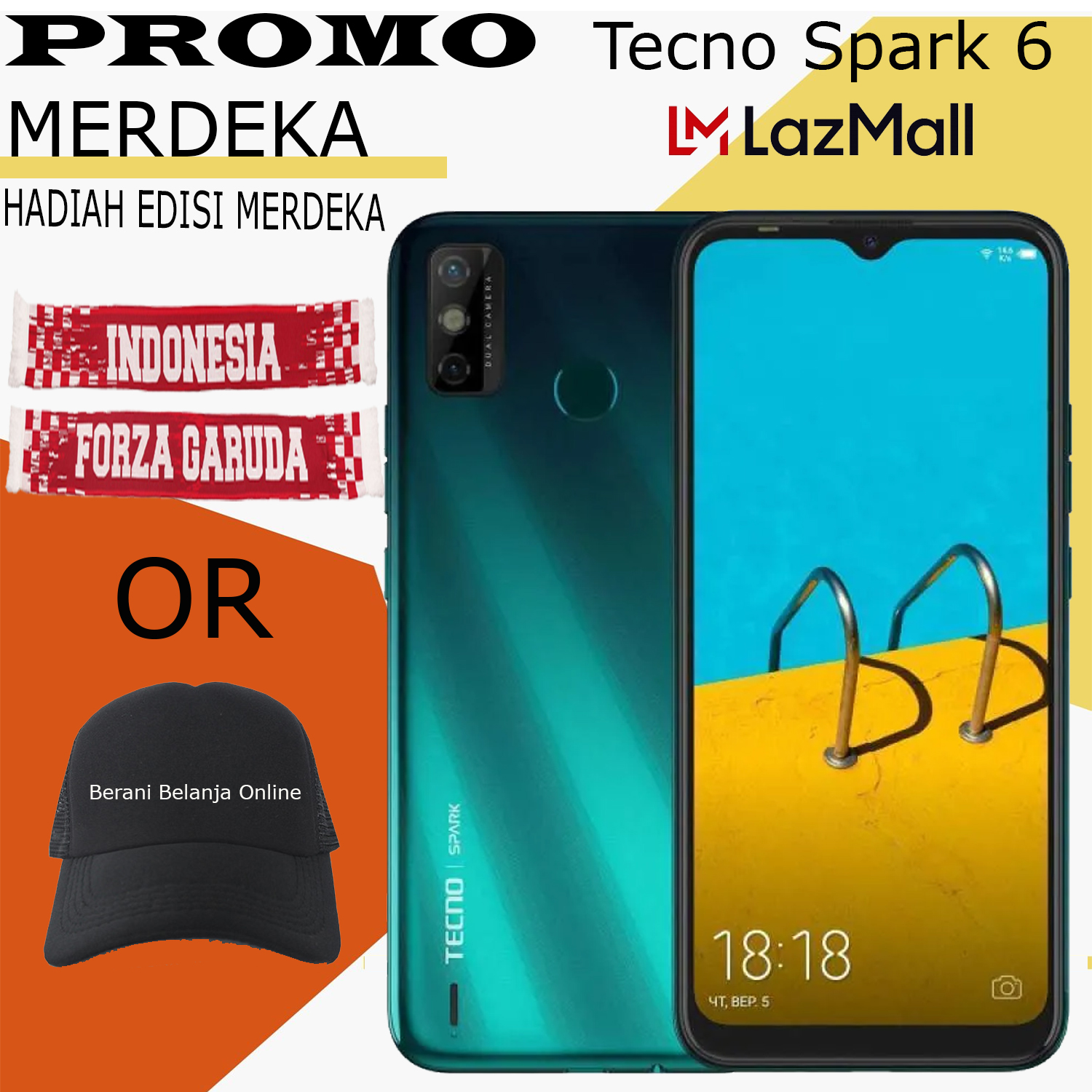 Tecno Spark 6 GO 4/64 ,3/64,2/32 (2021) 4G LTE Android 10 6.52\