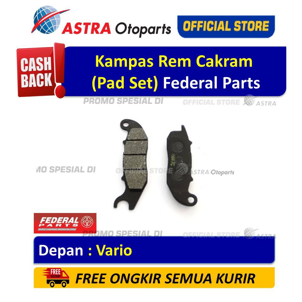 Kampas Rem Cakram (Pad Set) Federal Parts VARIO Harga 22,000 rupiah*Gratis Ongkir