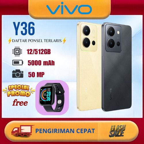 [Bonus Watch] Vivo Y36 Android Phone 12/512Gb 1 Year Warranty Giá 1,299,900 Đồng*Miễn phí vận chuyển