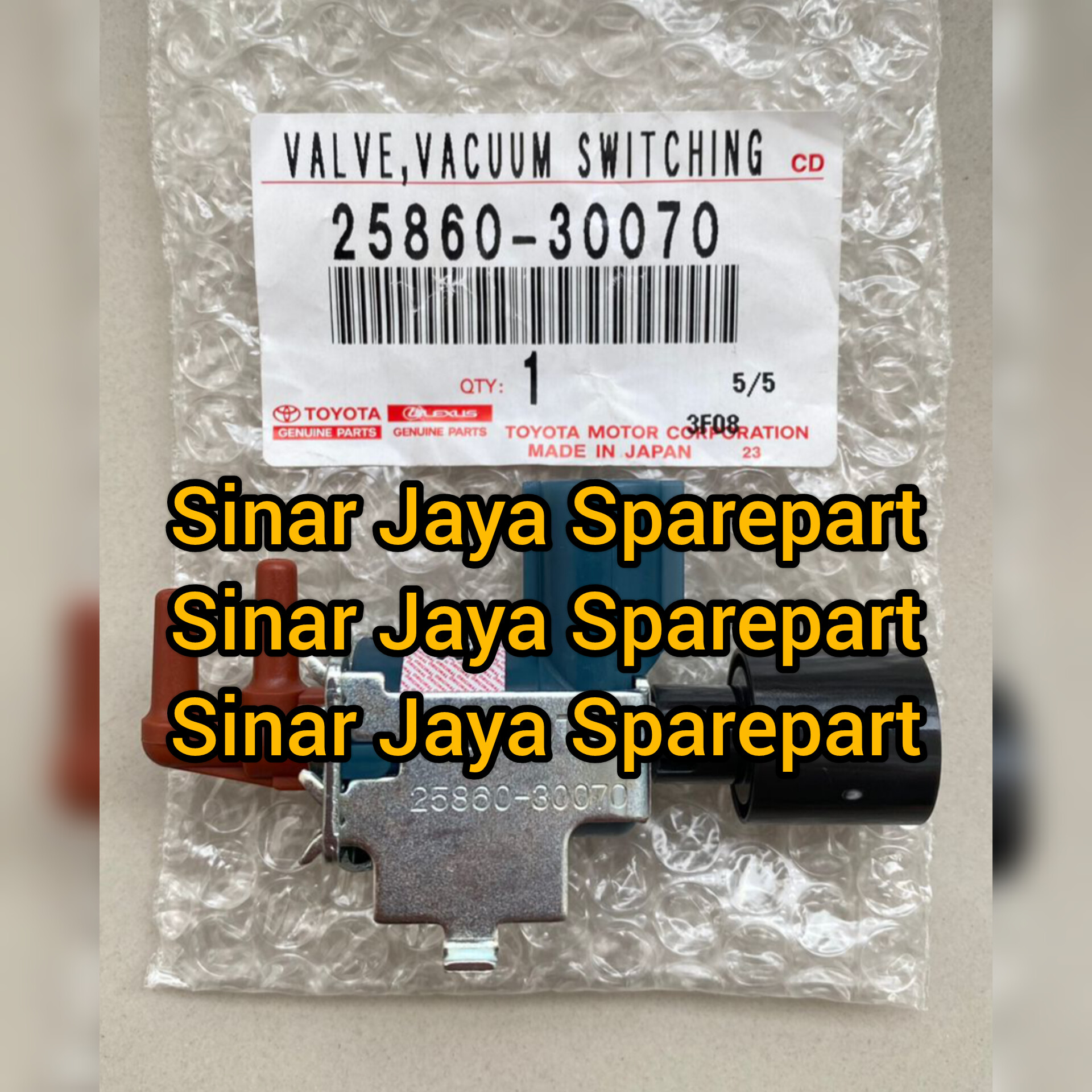 Valve vacuum switching Hilux / Innova / Fortuner / Alphard / Vellfire / Corolla Altis / Land Cruiser / Hiace / Previa / Yaris/Dyna/estima/Land Cruiser Prado original 25860-30070 Harga 975,000 rupiah*Gratis Ongkir