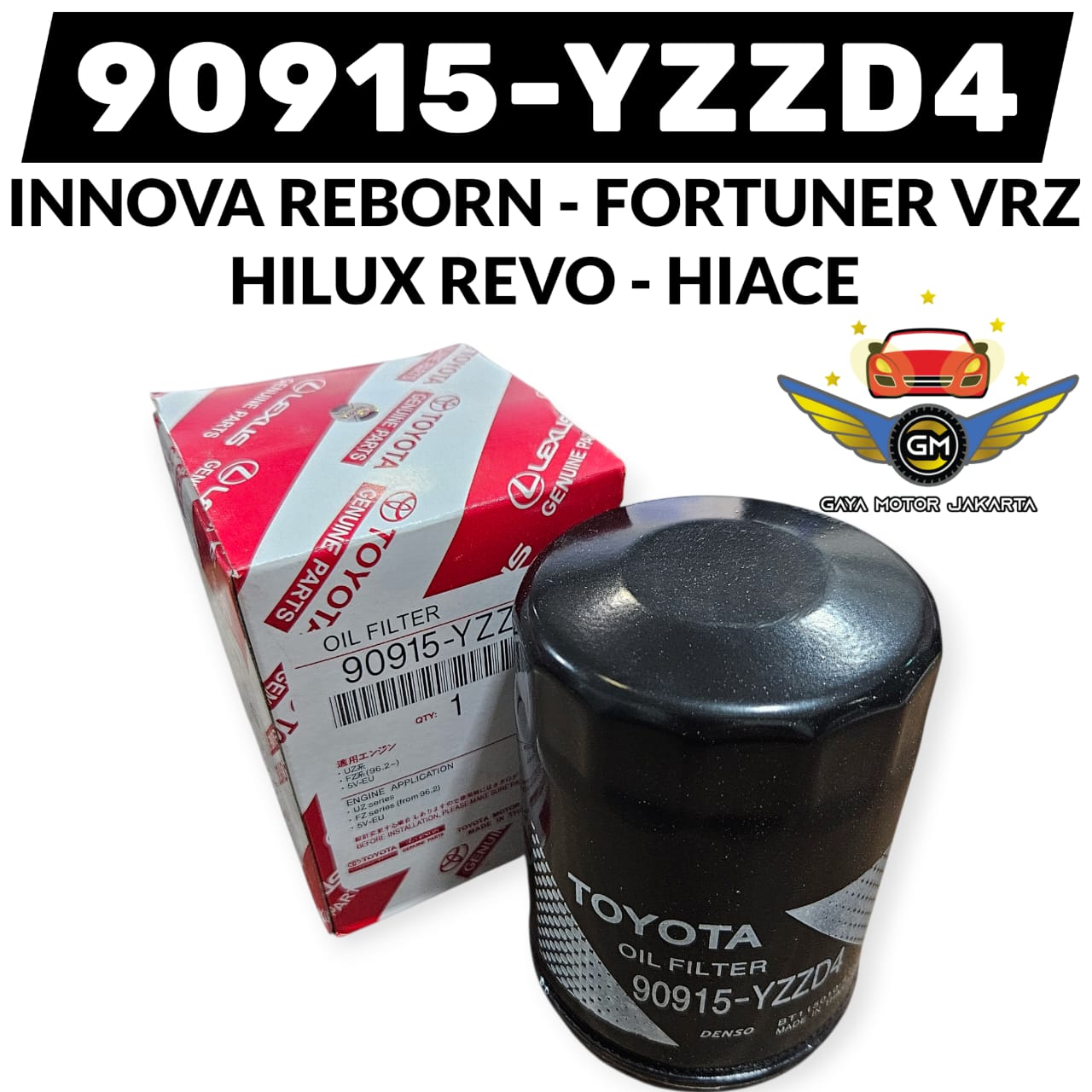 Toyota Innova reborn-Fortuner vrz-Hilux-Hiace 90915-yzzd4 oil filter Harga 50,000 rupiah*Gratis Ongkir