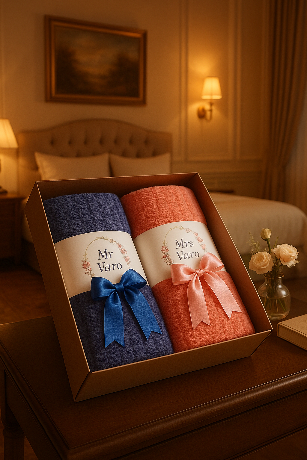 (Can Request Name) pernikahan Hampers Couple Towels Adult Size 70X140